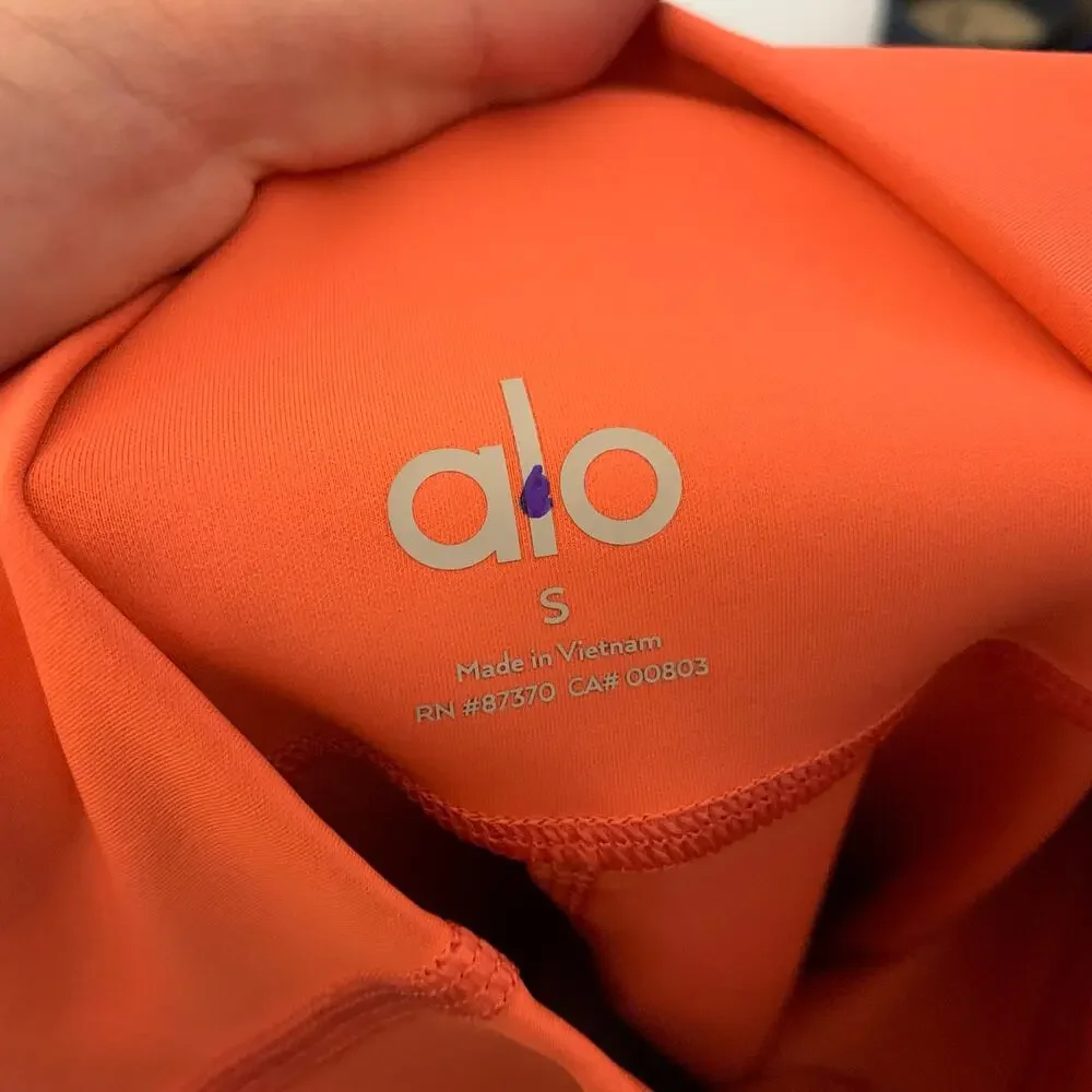Alo Yoga 7/8 High-Waist Airbrush Legging Coral Small Womens Athletic